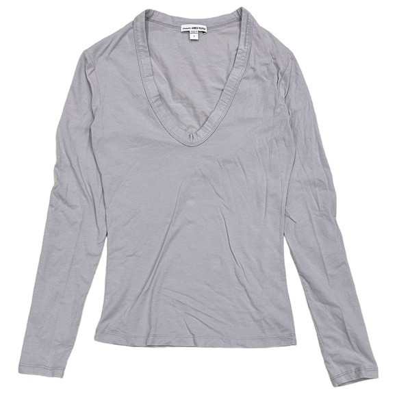 James Perse | Tops | James Perse Womens Deep Vneck Cotton Spandex ...